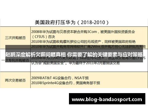 赵鹏深度解析欠薪问题真相 你需要了解的关键要素与应对策略
